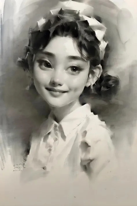 <lora:sketch:0.9>realistic,maid,
(best quality, masterpiece, RAW photo,ultra-detailed:1.2), <lyco:GoodHands-beta2:1.0>,1girl,solo,looking at viewer,smile