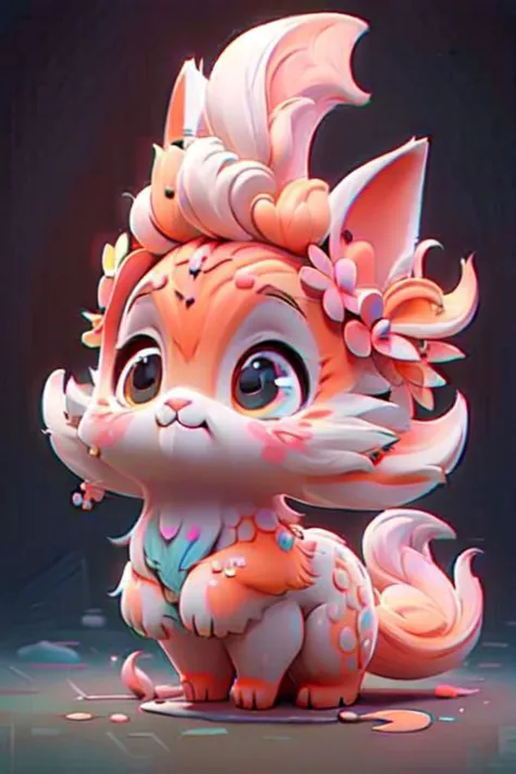 pink,cute pet,Illustration cartoon cute art style,HD,Gentle art style,Enhance art style,((masterpiece)),original,rich details,extremely exquisite,red theme, 
