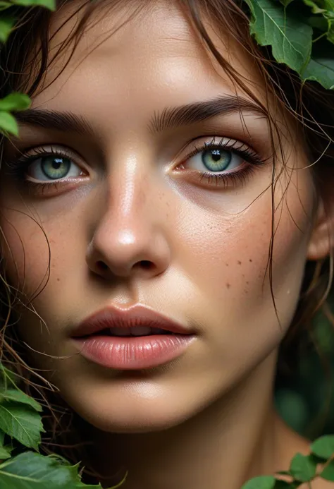 HDR photo of portrait of a unique breathtaking and beautiful woman face close-up, stunning detail, hyper detailed eyes, detailed...