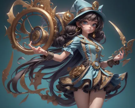 1girl, masterpiece, perfect face,  Baby Blue steampunk miniskirt , intricate steampunk background  ;<lora:tongaricorn:0.78><lora:add_detail:0.78>