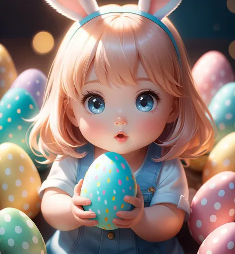 cinematic film still cinematic film still Beautiful little bunny with dreamy eyes, volumetric light, hyper realistic, intricate detail, illustration, painting, watercolor, kawaii chibi, eating easter egg, Aww!, Shallow depth of field, pastel color palette, Soft Lighting, Minimalistic, Modern, Digital painting, art by lois van baarle and ross tran and artgerm, Trending on Artstation HQ, highly detailed . shallow depth of field, vignette, highly detailed, high budget, bokeh, cinemascope, moody, epic, gorgeous, film grain, grainy . shallow depth of field, vignette, highly detailed, high budget, bokeh, cinemascope, moody, epic, gorgeous, film grain, grainy