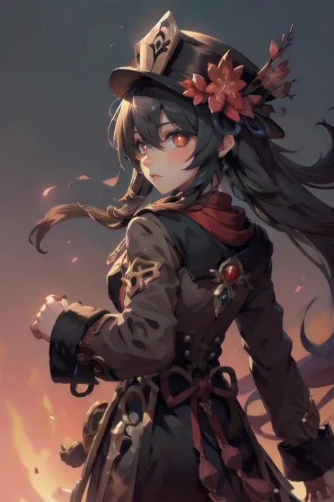 f4nt4nsy style <lora:FantasyHero_v2:0.65>
pikkyhutao, 1girl, brown hair, long hair, symbol-shaped pupils, solo, red eyes, looking at viewer, twintails, flower, hat, long sleeves, bangs, blush, jewelry, hat flower, black headwear <lora:Character HuTao by Pikkiwynn pikkyhutao:1>