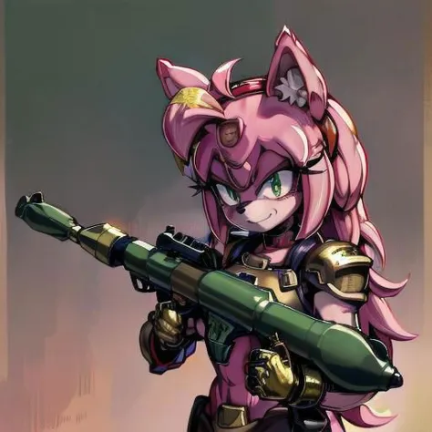 a close up of a person holding a gun with a cat on it