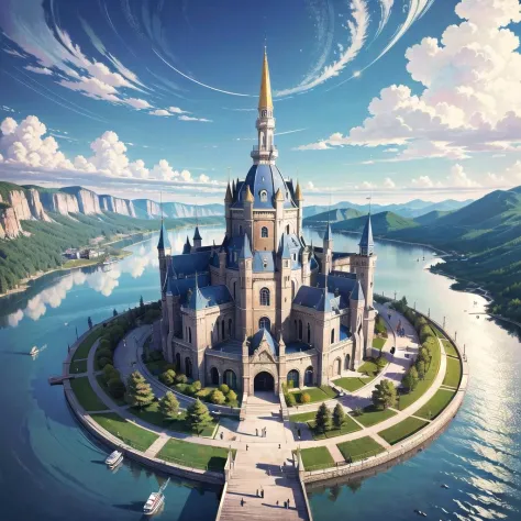 (masterpiece, top quality, best quality, official art, beautiful and aesthetic:1.2), extreme detailed,(fractal art:1.3),colorful,highest detailed in ultra detailed complex medieval castle, evil aura, lake, river, snow mountains,(best-quality:0.8), (best-quality:0.8), perfect anime illustration, BREAK saturn, bubbling acid