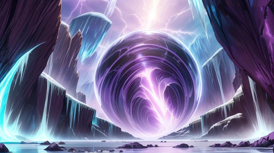 ( glass plasma-filaments purple-hues scifi plasmatech-theme:1.1) scifi-Comic-Illustration-by-by-Ian-Miller BREAK wide-angle wide-shot-of Frozen-Planet-Ice-Caverns Planet-of-vast-ice-caverns frozen-waterfalls and-frosty-chambers. BREAK (sharp:1.2) (detailed:1.2) ( HD :1.2) ( HDR :1.2) (8K:1.2) (best-quality:1.2) (best-resolution:1.2) maximalist (masterpiece:1.2) rough-lines by-pencil-and-ink crosshatching