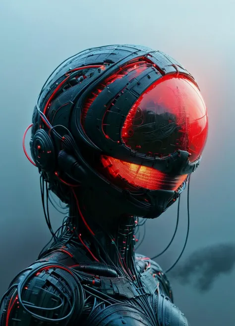 cover art, sphere, a worm, and a glowing red light, in the style of conceptual portraiture, made of rubber, futuristic robots, elina karimova, light black, technology-based art, oversized objects  <lora:ral-ledlights:0.55> ral-ledlights <lora:CarbonFIberXL:0.55> carbonfiber  <lora:Electrical_Wires_Style_SDXL:0.6> ais-wirez, subsurface scattering, Photorealistic, Hyperrealistic, analog style, realistic, film photography, soft lighting, heavy shadow