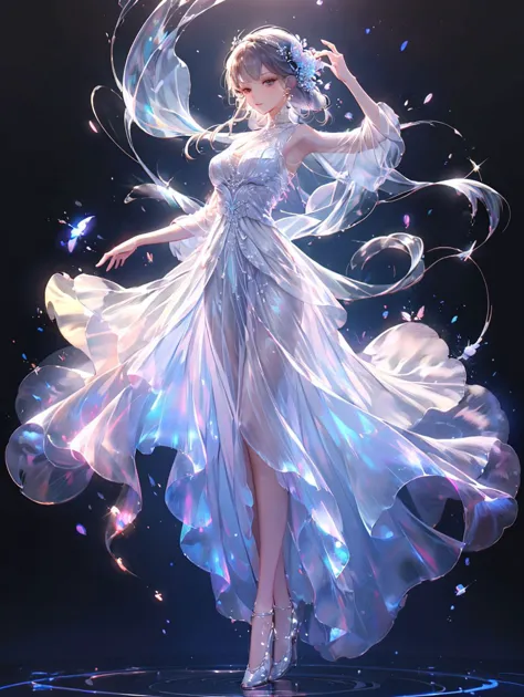 <lora:memghuanzhijingV1.0:0.5>,full body,dress,1girl,dreamy,guchen,dancing,<lora:copax_fairy_dress_v1:0.5>,white dress,see-throu...