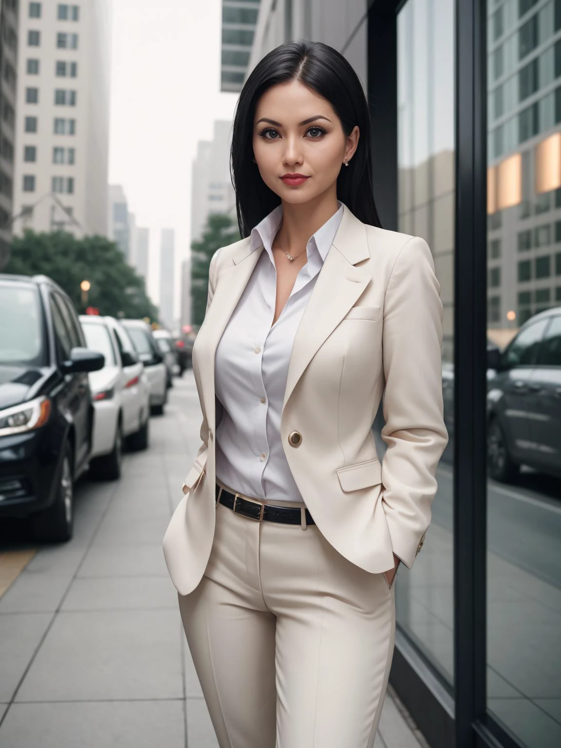fullbody photo of woman, (business style:1.3), (raw photo, 35mm photograph, film, professional, 4k, highly detailed:1.1)