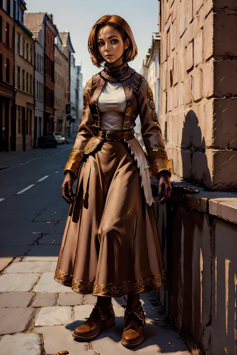 a close up of a woman in a trench coat and hat