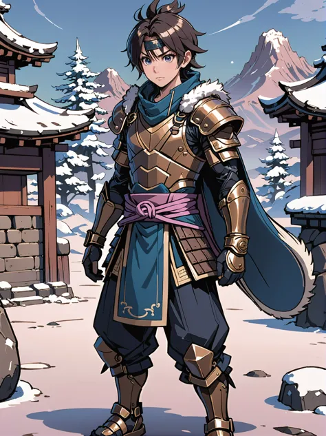 anime style, (full body:1.2), 1boy, man, masculine, solo, [:epic costume design,:0.2] ninja, deeppink (roman bronze plate gauntlets:1.2), japanese, snow hair, (athletic:1.3) build, Guardian Stone Circles<lora:EnvyLineArtSliderXL01:1><lora:EnvyBetterHiresFixXL01:0@0,0@.49,1@.5:hr=1>