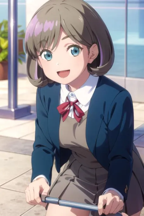 (((pixel-perfect, detail-perfect))), solo, 1girl, <lora:keke-lovelive-01:0.8>, keke tang, blue jacket, yuigaoka school uniform, looking at viewer, smile, :d