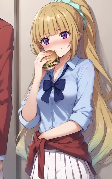 for PONY, biting into a hamburger (ハンバーガーにかぶりつく) LoRA