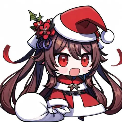 a close up of a cartoon character wearing a santa hat