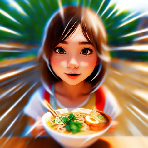 girl eat ramen  faster <lora:motion:1.5>