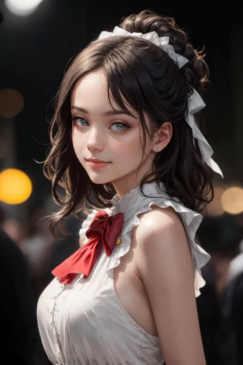 プロのファッション写真,1女性,スーパーモデル,detailed 美しい face and eyes,複雑な虹彩,笑顔,
かわいい,美しい,可愛い,かわいい,天使の,魅力的,眩しい,優雅な,
ドレープフロントとノースリーブデザインのサテンボウバックブラウス,
ファッショナブルな,スタイリッシュ,かわいい,リラックスしたポーズ,視聴者を見る,
ダッチアングル,
RAW写真,写実的な,超リアル,超現実的,フォトリアリズム,捉えられた現実,詳細な肌の質感,細部までこだわった肌,自然な肌の質感,
最高の影,完璧なバランス,バランスのとれたヒストグラム,被写界深度,シャープなフォーカス,フィルムグレイン,ボケ,Canon G III QL17 カメラ,アルフレッド・スティーグリッツ撮影,
傑作,素晴らしい品質,最高品質,高品質,超高解像度,とても美しい,非常に詳細な,複雑な詳細,不条理な,きめ細かな質感,超リアルなテクスチャ,8k壁紙,32K,超高解像度,