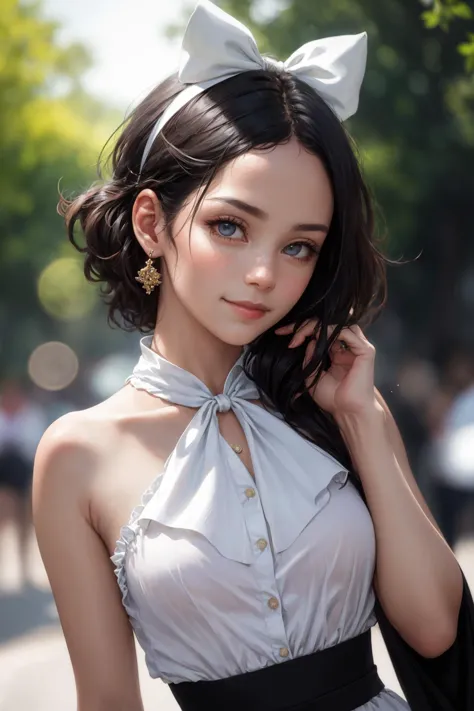 專業時尚攝影,1名女性,超模,detailed 美麗的 face and eyes,複雜的虹膜,微笑,
漂亮的,美麗的,迷人的,可愛的,天使般的,迷人,令人眼花撩亂,優美,
緞面蝴蝶結襯衫，正面垂墜，無袖設計,
時髦,時髦的,可愛的,放鬆的姿勢,看著觀眾,
荷蘭角,
原始照片,逼真的,超現實,超現實,照片寫實主義,現實捕捉,細緻的皮膚紋理,高細節肌膚,自然肌膚紋理,
最好的影子,完美平衡,平衡直方圖,景深,銳利的焦點,膠片顆粒,散景,Canon G III QL17 相機,阿爾弗雷德·史蒂格利茨拍攝,
傑作,驚人的品質,最好的品質,高品質,超高解析度,非常美觀,非常詳細,複雜的細節,荒謬的,質地細膩,超現實的紋理,8k壁紙,32k,超高畫質,