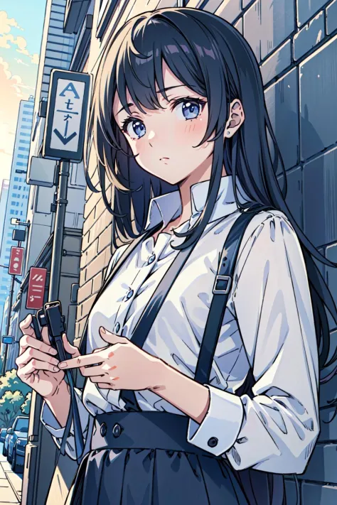 (masterpiece),(best quality), girl,((ultra-detailed)), (highly detailed CG illustration),(expressionless),cityscape, flat color,...