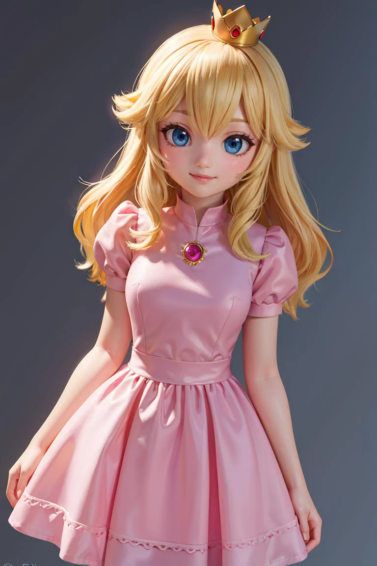 A close up of a doll with blonde hair and blue eyes - SeaArt AI