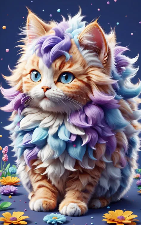 ral-fluff,<lora:ral-fluff-sdxl:1>,
STICKER,a detailed illustration of a vivid and cute kitten head print,fantasy flower splash,v...
