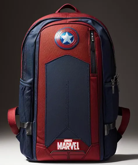 (object), advertisement, product shot, ((Marvel superhero)) stylist backpack), speiderman design, straps, journey, travel, zips, pockets, finely detailed, purism, 100mm advertising photography, minimalism, studio lighting, 8k, (empty-background), (absurdres:1.22), hyperdetailed, rough, symmetrical,