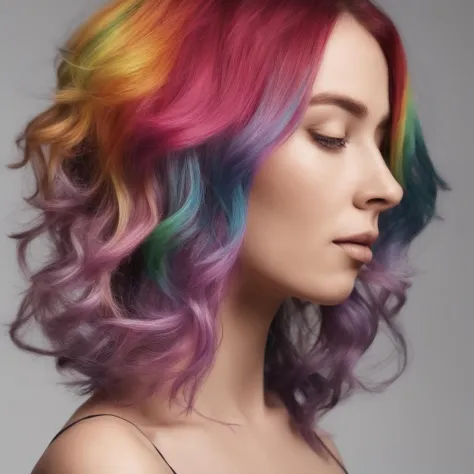 Rainbow highlights Hair 