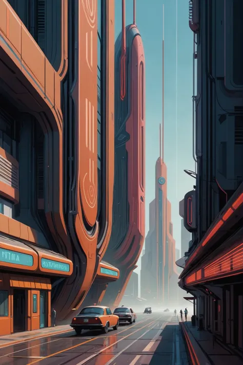 finely detailed scifi digital painting, scifi streamline moderne aesthetic city at the beginning of the universe<lora:EnvyStarlightScifiDigitalPainting02:1.25>