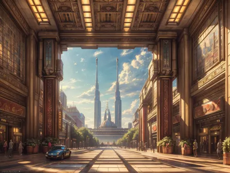 authoritarian, cityscape, scenery, view of a grand city, (masterpiece:1.3), (best quality:1.2), chiaroscuro, ( Unreal Engine, CGI render, Hyperdetailed, scenery, city, vivid colors, deep metallic colors, buildings, train station, mall, central park, residential complex, promenades, wide boulevards, courtyards, realistic, magnificent architecture, ), ultra high quality model, 8k Ultra HD, perfect composition, beautiful detailed intricate insanely detailed octane render, 8 k photography, soft natural volumetric cinematic perfect light, perfect depth of field shot, ray tracing, photometry, beautiful, luminous reflections, rtx on, subspace scattering, (subsurface scattering:1.1), dynamic hdr tone mapping, (volumetric lighting:1.2), (screenspace reflection:0.7), (Physically-Based Rendering:1.35), (Unity Wata environmental lighting:0.4), maximal attention to correctness and detail, 
(uploaded and trending on imgur, pixiv, furaffinity, pinterest, e621, inkbunny, tumblr, deviantart, artstation, ),
((in the style of and art by midjourney, raphael, greg rutkowski, Frank Lloyd Wright, James Gurney, Thomas Kinkade, )),
<lora:Authoritarian Architecture (AD):0.85>