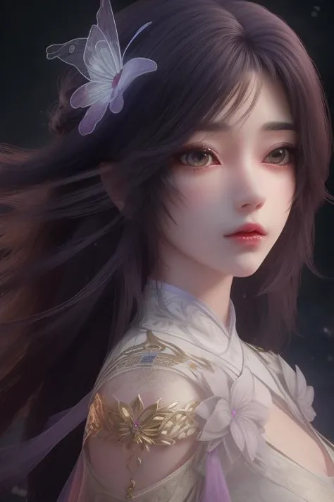 <lora:ZWyunxi:1>,yunxi, 1girl, solo, long hair, magic, upper body, black hair, realistic, hair ornament
<lora:Detail Tweaker LoRA (ç»èè°æ´):0.4>,black background,, best quality , masterpiece, illustration, an extremely delicate and beautiful, extremely detailed ,CG,unity,8k wallpaper, Amazing, finely detail, masterpiece, best quality,official art,extremely detailed CG unity 8k wallpaper,absurdres, incredibly absurdres, huge filesize , ultra-detailed, highres, extremely detailed,beautiful detailed girl, extremely detailed eyes and face, beautiful detailed eyes,light on face,