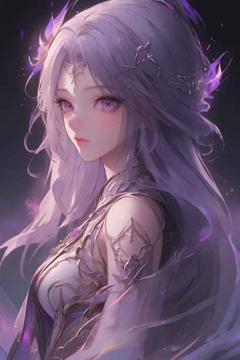 breathtaking <lora:TMyunxi:1>,yunxi,beautiful detailed eyes,Very detailed eyes,night,magic,Purple flame,Luminous background,Glowing hair,exhaust,light particles,(black background:1.2),<lora:wrenchsfantasy-000016:0.5>,wrenchsfantasy,fantasy,glowing,glowing eyes, . award-winning, professional, highly detailed, best quality , masterpiece, illustration, an extremely delicate and beautiful, extremely detailed ,CG,unity,8k wallpaper, Amazing, finely detail, masterpiece, best quality,official art,extremely detailed CG unity 8k wallpaper,absurdres, incredibly absurdres, huge filesize , ultra-detailed, highres, extremely detailed,beautiful detailed girl, extremely detailed eyes and face, beautiful detailed eyes,light on face,, (8k, best quality, masterpiece:1.2),(best quality:1.0), (ultra highres:1.0), watercolor, shoulder, hair ribbons, by agnes cecile, half body portrait, extremely luminous bright design, pastel colors, (ink:1.3), autumn lights