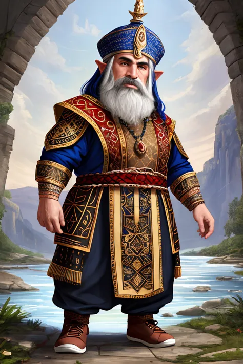 (full body) ([ancient Persian|Assyrian] style:1.25) (male) (dwarf:1.2) (warrior:1.2) (conservative outfit fully clothed:1.25) (river:1.25) (dynamic pose) (surprised:1.2) BREAK
(digital art sharp focus highly detailed intricate ultra detailed textures detailed background 8K) nice hands perfect hands BREAK
<lora:subject GoodHands-beta2:1>