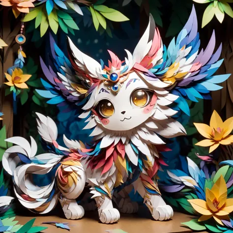 ral-dreamguardian misc PaperCutout style, animal (fullbody:1.2), (masterpiece:1.2), best quality