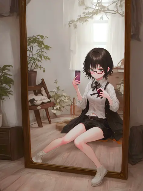 Mirror Selfie Pose (LoRA) 