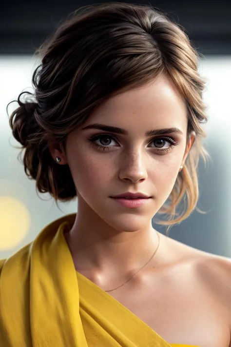 Emma Watson))), The tall slender adult woman stands in her dark bedroom  with her back to the camera, she wears a very short dark red dress, (round  breasts), ((her small round butt