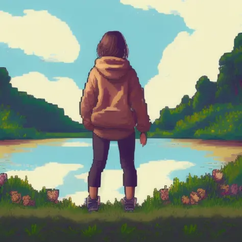 mksks style, (very detailed background:1.0), (highly detailed background:1.0), 1girl, full_body, looking_at_viewer, hoodie, part...