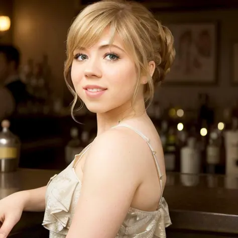 <lora:jennette mccurdy v1.7:0.6> portrait photo of "jennette mccurdy", beautiful woman, smiling, hair updo, upsweep, nightclub, sitting at bar, (masterpiece) (best quality) (detailed) (8k) (HDR) (wallpaper) (cinematic lighting) (sharp focus) (intricate)