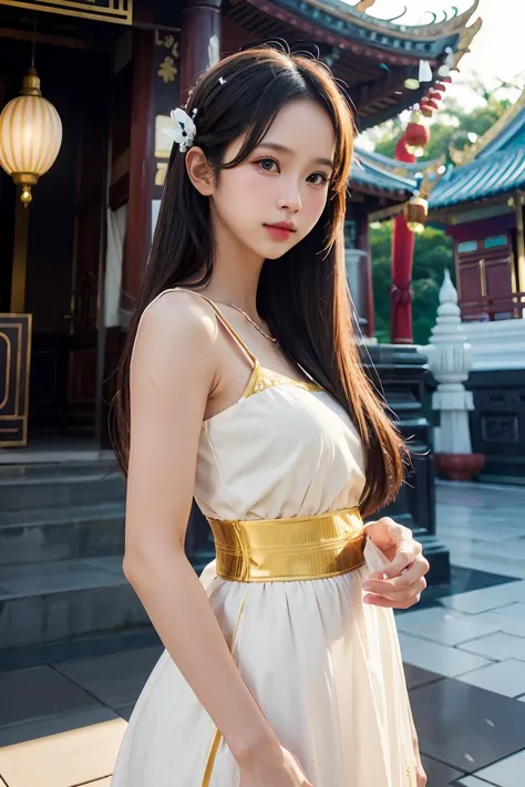 1girl, long hair, Thai dress,, (temple background:1.2), from front, standing, (soft lighting:1.2), shot on Canon EOS 5D, BREAK
(upper body:1.2), , best quality, ultra high res, (photorealistic:1.4), masterpiece, real-life skin, hyper-real, perspective, detailed beautiful eyes and detailed face,   <lora:hannah_kmz-02:1>