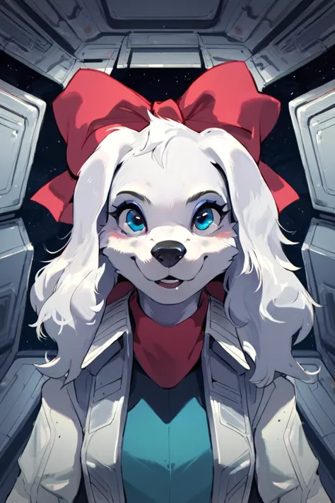 score_9, score_8_up, score_7_up, <lora:Fay_Sinclair_Fay_Spaniel_Star_Fox:1> 1girl, fay, furry, in spaceship, face shot, face portrait