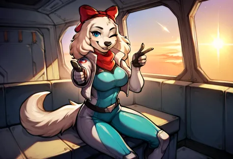 score_9, score_8_up, score_7_up, score_6_up,score_5_up,score_4_up, source furry, 1girl, fay, furry, cute, sexy,   finger gun, po...