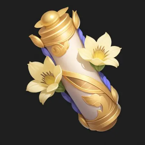 (Scroll),Flower, pattern, streamer, beautiful creation,gameicon,masterpiece,best quality,ultra-detailed,masterpieces, HD
Transparent background, 3, Blender cycle, Volume light,
No human, objectification, fantasy  <lora:scroll:0.3>