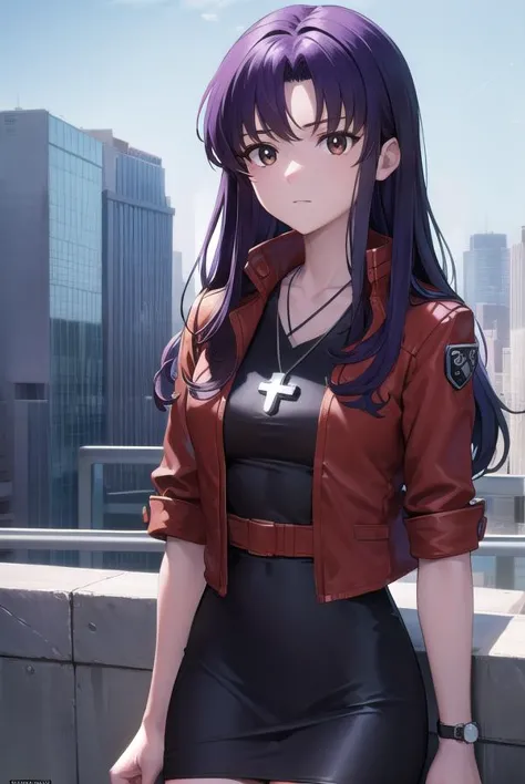 misatokatsuragi, Misato Katsuragi, cheveux longs, (yeux marrons:1.5), Cheveux bleus, (cheveux violets:1.2),
casser dress, veste, des boucles d&#39;oreilles, bottes, collier, Robe noire, Talons hauts, robe courte, (red veste:1.5), montre, wristmontre, cross collier,
casser outdoors, Ville,
casser looking at viewer, (tir de cow-boy:1.5),
casser (chef-d&#39;œuvre:1.2), Meilleure qualité, haute résolution, unité 8k fond d&#39;écran, (illustration:0.8), (Beaux yeux détaillés:1.6), visage extrêmement détaillé, éclairage parfait, CG extrêmement détaillé, (des mains parfaites, Anatomie parfaite),