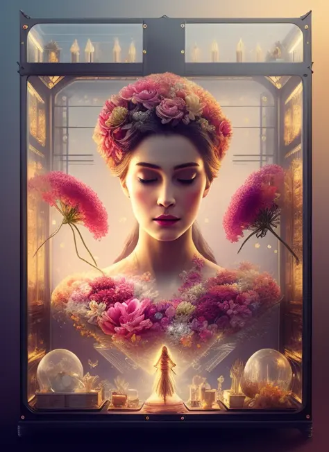 (knollingcase:1.2), 
(symmetry:1.1) (floral:1.05) woman as a beautiful goddess, pink and gold and opal color scheme, beautiful intricate filegrid facepaint, intricate, elegant, highly detailed, digital painting, artstation, concept art, smooth, sharp focus,
labelled, overlays, oled display, annotated, technical, knolling diagram, technical drawing, display case, dramatic lighting, glow, dof, reflections, refractions