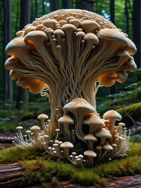 there are many mushrooms that are growing out of the ground