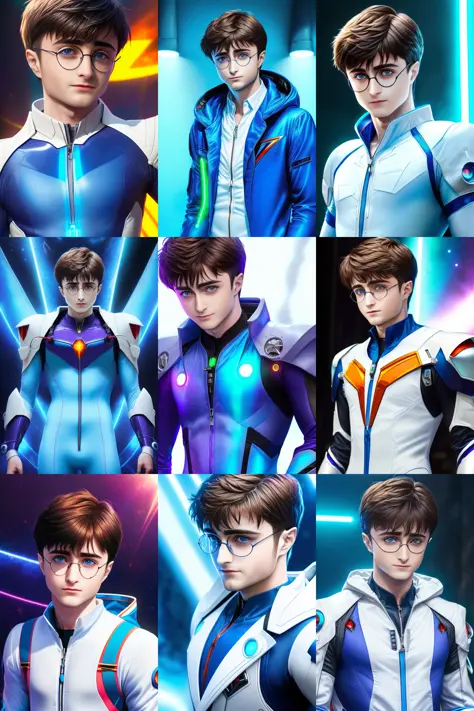 young (Daniel Radcliffe sad without a father figure:1.2), epic volumetric lighting, round eyewear, (plugsuit, blue|white bodysuit, skin tight, pilot suit:1.5), (ikari shinji, neon genesis evangelion, evangelion \(mecha\):1.4), official art, film grain, centered, full body, (masterpiece, best quality, highres, photo-referenced:1.1), science fiction, sparkling eyes, neon trim, caustics, (character focus), (perfect anatomy:1.2), (realistic, photorealistic:1.5)