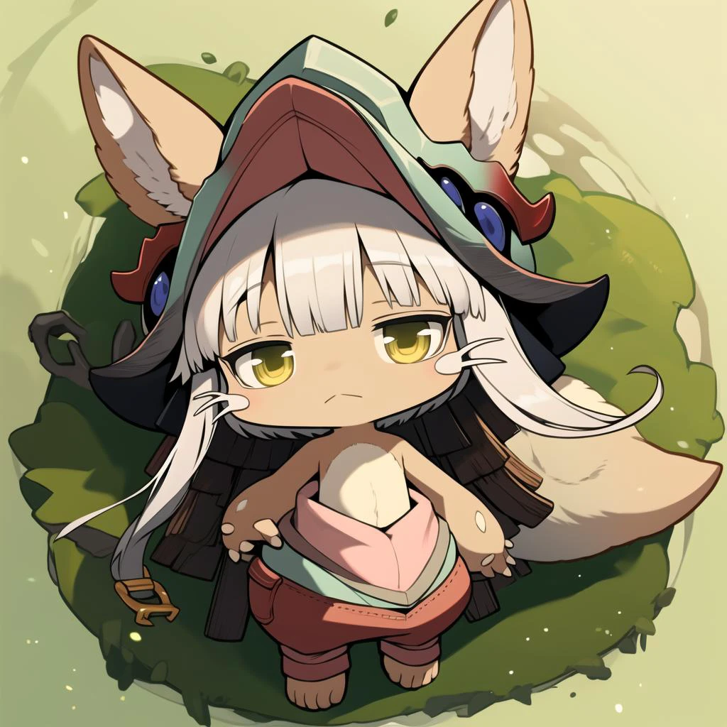 chef-d&#39;œuvre, meilleure qualité, haute résolution, Ultra-détaillé,  Nanachi \(fait dans l&#39;abîme\), Nanachihat, Nanachipants, chibi, Tout le corps