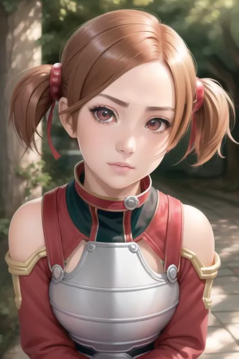 <lora:silicaSwordArtOnline_v10:1>, proportional eyes, (realistic:1.5), extremely detailed, hyper detailed, soft lighting, detailed background, extreme detail background, sharp details, beautiful face, symmetrical eyes, short red hair, short hair, red hair, green eyes, woman, high quality,