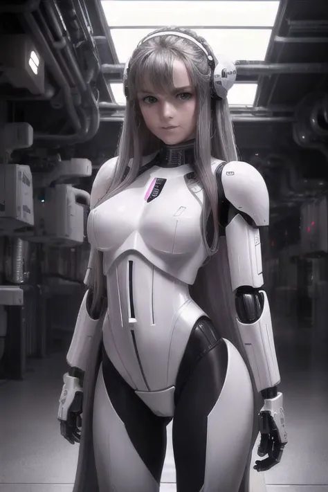 (masterpiece, best quality), 1girl, beautiful face, (silver, long hair), long hair, the mecha girl, Humanoid, mechanical parts, smile, nsfw, show medium breasts, detailed beautiful pink nipples, space station, Vibrant Palette, stormtroopers suit Black and white clothes, <lora:more_details:0.5> <lora:mecha_offset:1>, cowboy shot, the upper part of the body, embarrassed, beautifully detailed face, beautiful detailed eyes, masterpiece, realistic, photo-realistic, ultra-detailed, perfect detail, dramatic lighting, hyperrealism, photorealistic, cinematic, 8k, unreal engine, film grain. (