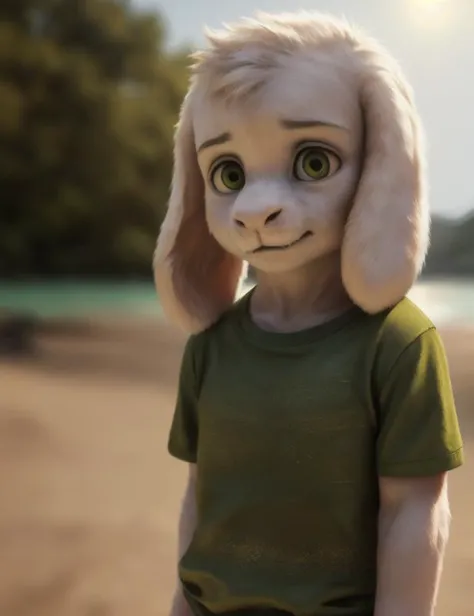 a close up of a person wearing a dog mask on a beach