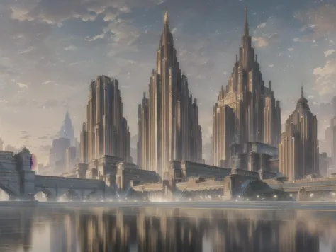 authoritarian, cityscape, scenery, view of a grand city, (masterpiece:1.3), (best quality:1.2), chiaroscuro, ( Unreal Engine, CGI render, Hyperdetailed, scenery, city, vivid colors, deep metallic colors, buildings, train station, mall, central park, residential complex, promenades, wide boulevards, courtyards, realistic, magnificent architecture, ), ultra high quality model, 8k Ultra HD, perfect composition, beautiful detailed intricate insanely detailed octane render, 8 k photography, soft natural volumetric cinematic perfect light, perfect depth of field shot, ray tracing, photometry, beautiful, luminous reflections, rtx on, subspace scattering, (subsurface scattering:1.1), dynamic hdr tone mapping, (volumetric lighting:1.2), (screenspace reflection:0.7), (Physically-Based Rendering:1.35), (Unity Wata environmental lighting:0.4), maximal attention to correctness and detail, 
(uploaded and trending on imgur, pixiv, furaffinity, pinterest, e621, inkbunny, tumblr, deviantart, artstation, ),
((in the style of and art by midjourney, raphael, greg rutkowski, Frank Lloyd Wright, James Gurney, Thomas Kinkade, )),
<lora:Authoritarian Architecture (AD):0.85>