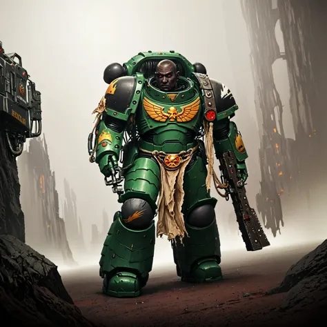 score_9, score_8_up, score_7_up, score_6_up, BREAK, a warrior in power armor, slmndr, space marine, armor, weapon, science ficti...