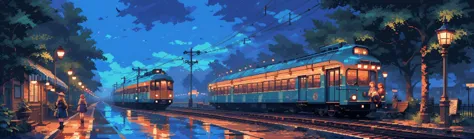 source_anime, (score_9,score_8_up,score_7_up,score_6_up,score_5_up,score_4_up)
1girl, solo, pretty girl, rural area, train station, dusk, whimsical animals street lights, abstract,
 <lora:Expressive_H:1>
 <lora:d3p1x3lXLP:0.8> d3p1x3l, pixel art,
 <lora:Modern_abstracted_portrait_art_Style_Pony_XL:1>